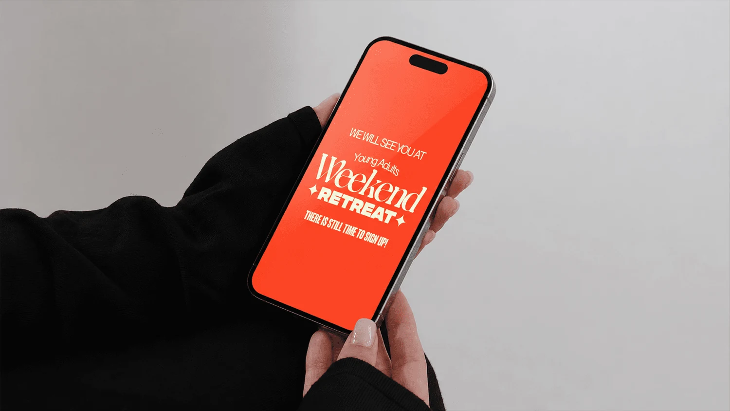 Weekend Retreat on a phone screen