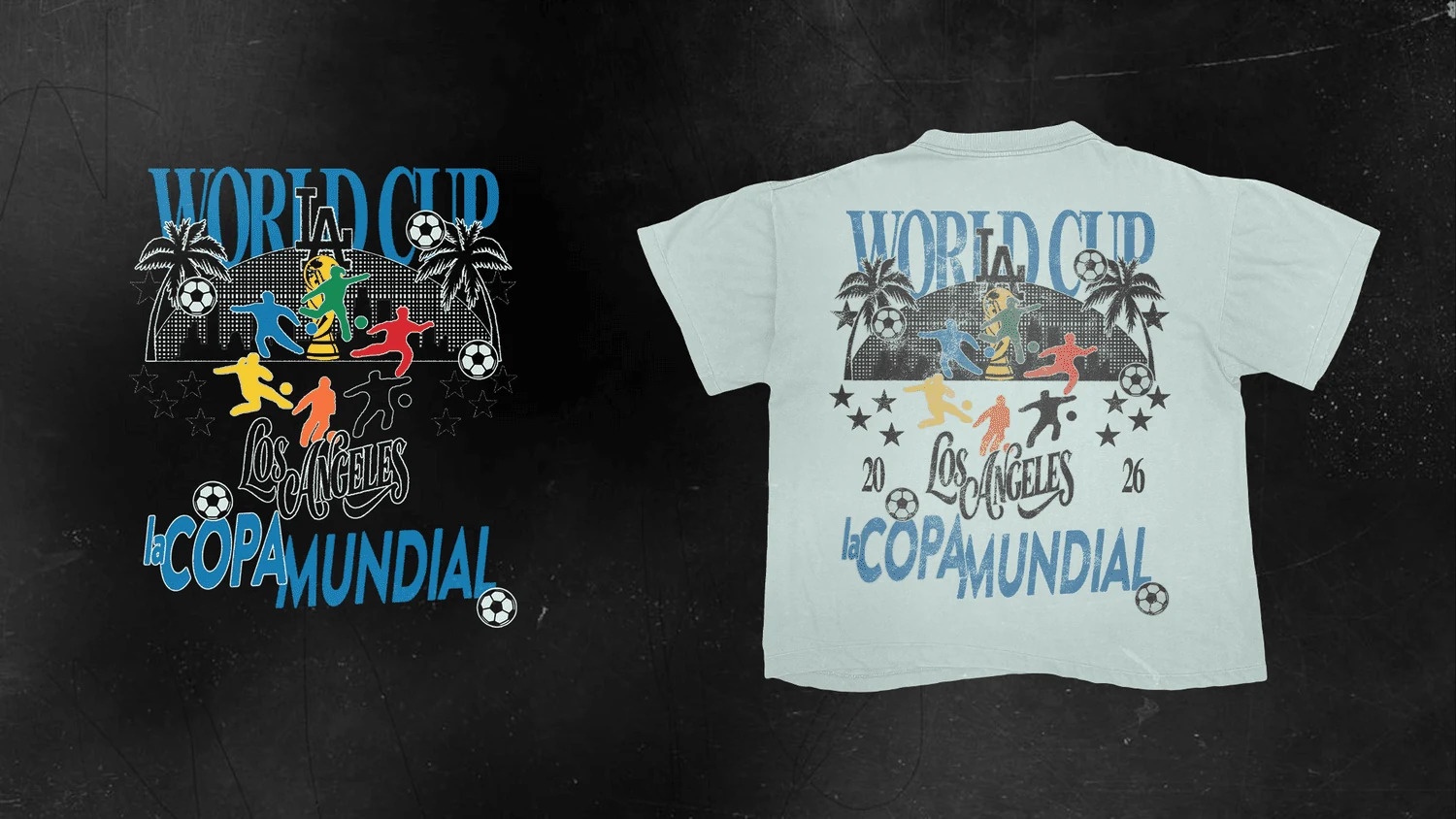 Front and back of the World Cup tee